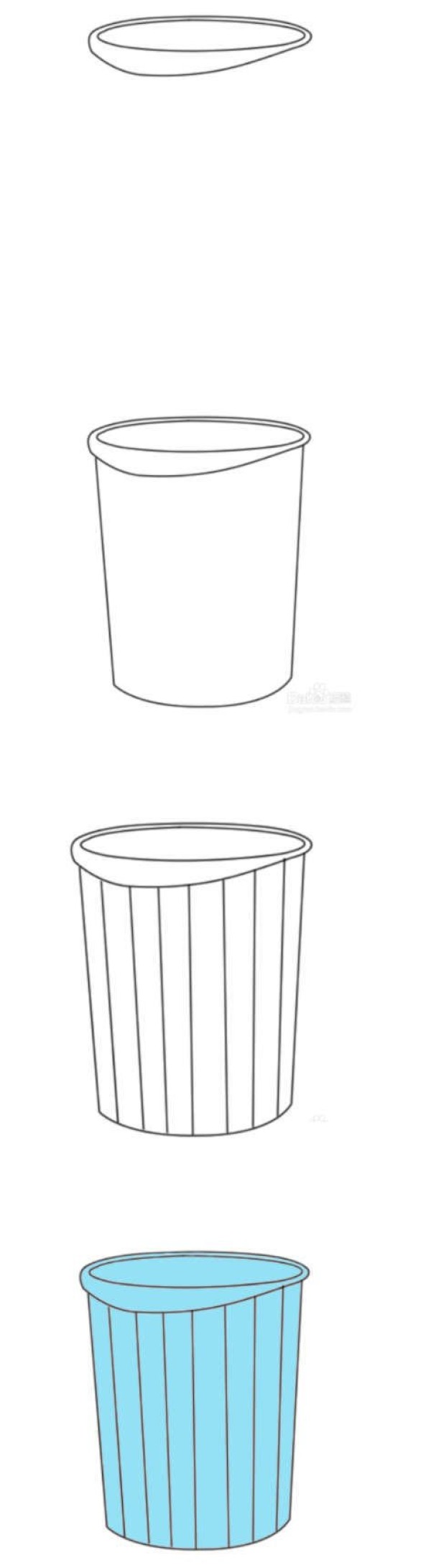 垃圾桶怎么画