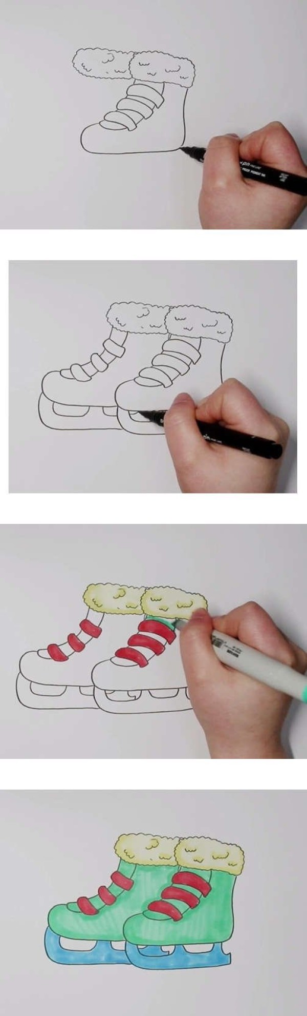 滑冰鞋简笔画