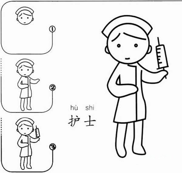 怎么画护士