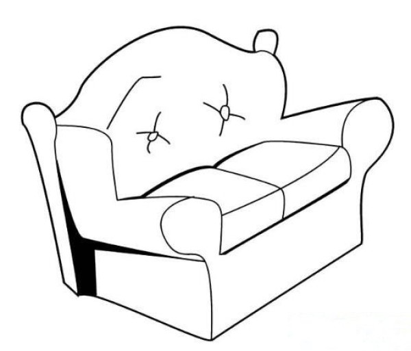 家用沙发简笔画