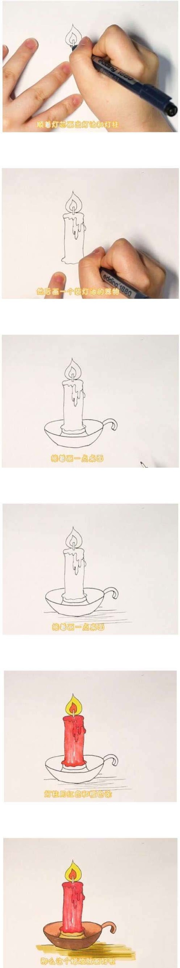蜡烛简笔画