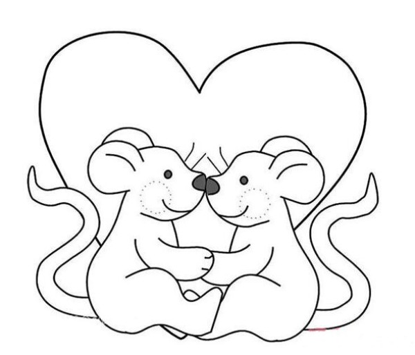 两只老鼠简笔画