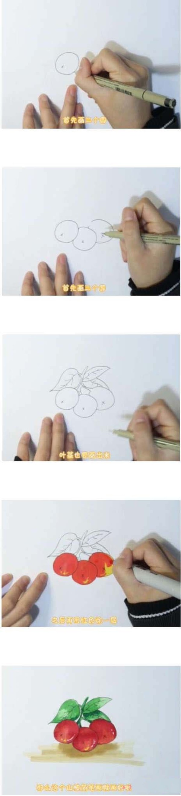 怎么画酸酸的山楂
