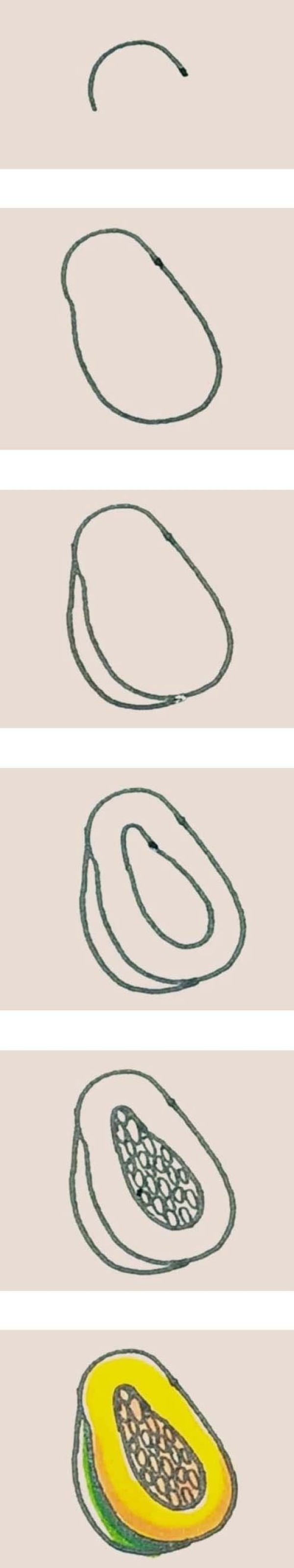 简单的木瓜简笔画