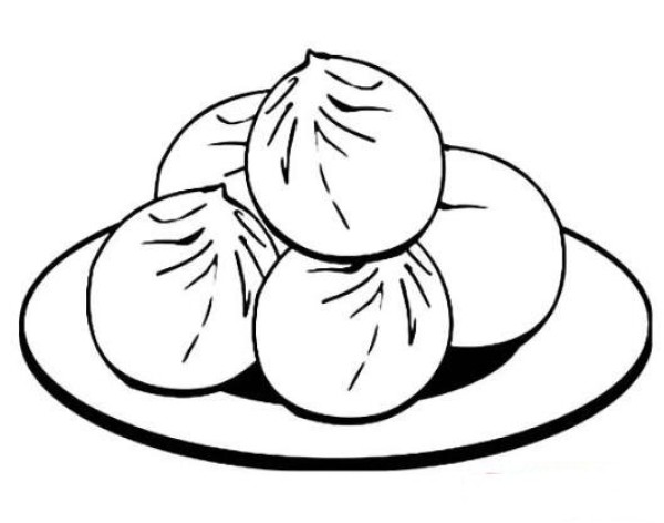 早餐包子简笔画