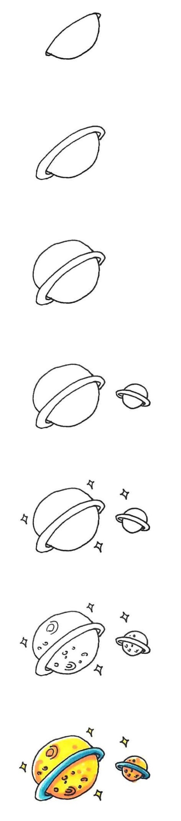 宇宙星球简笔画