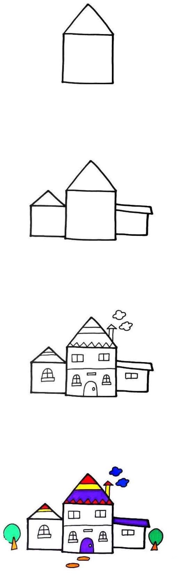 别墅简笔画