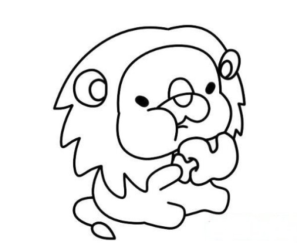 卡通小狮子简笔画