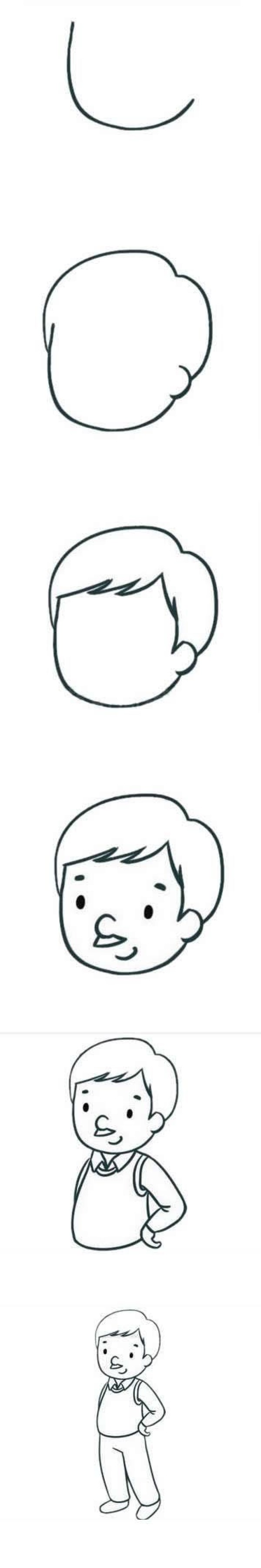 父亲节爸爸简笔画