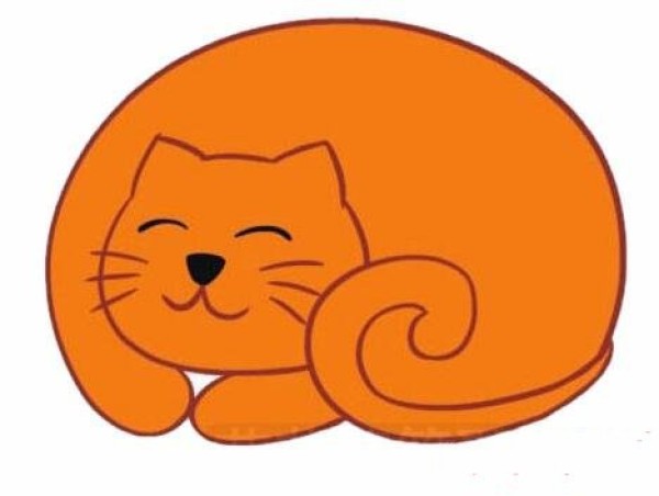 睡觉的猫咪简笔画