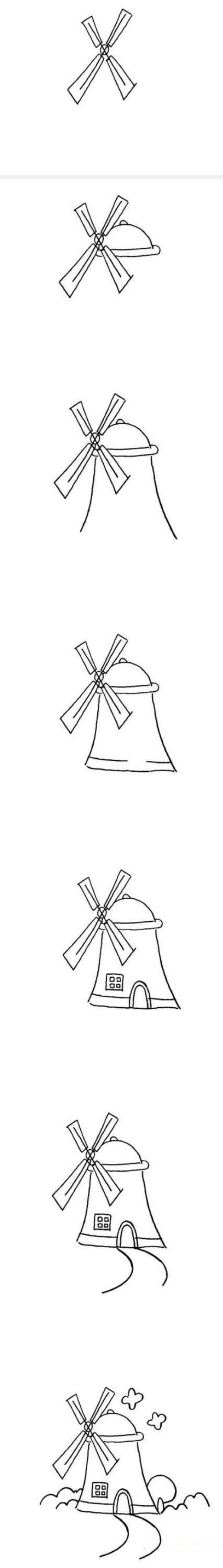 大风车简笔画
