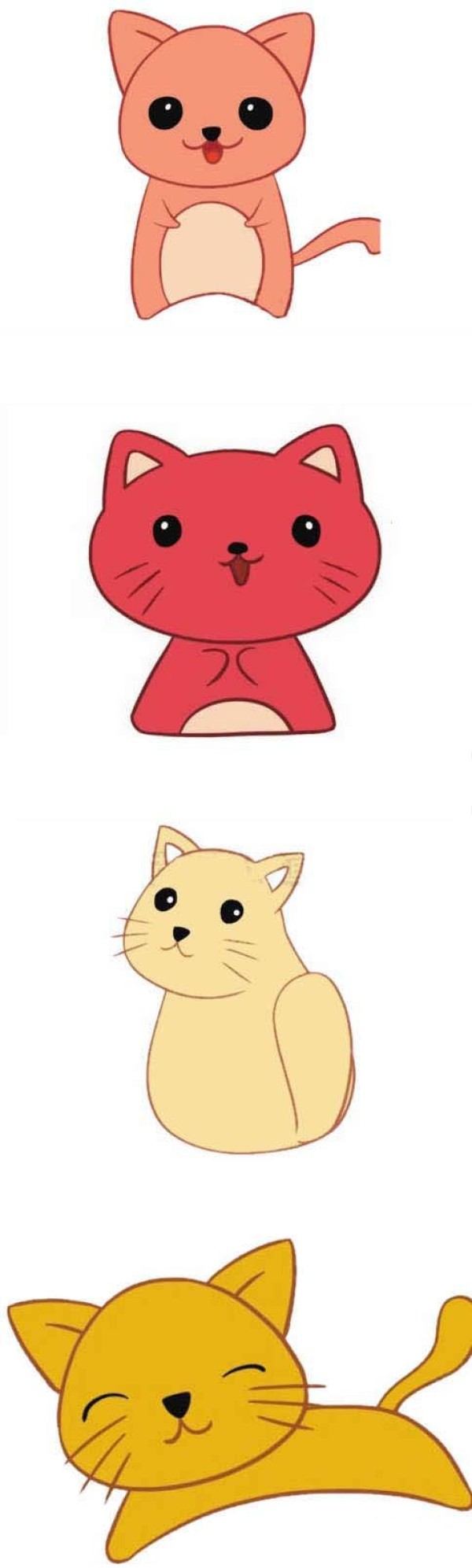 睡觉的猫咪简笔画