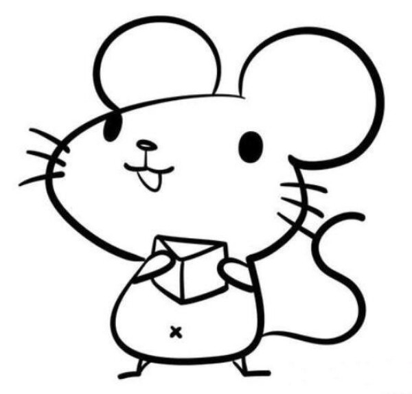 可爱小老鼠简笔画