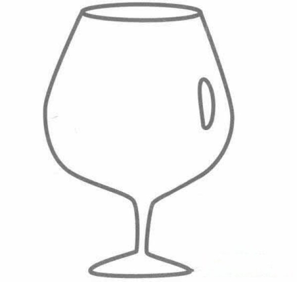高脚酒杯怎么画