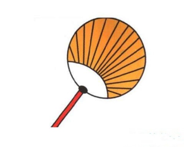 简单乘凉扇子简笔画