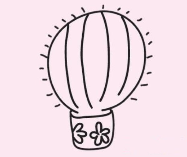 儿童简单仙人球怎么画