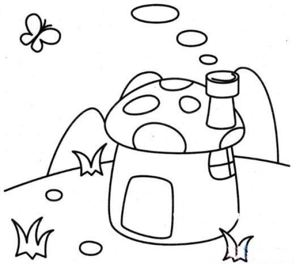 蘑菇小屋怎么画