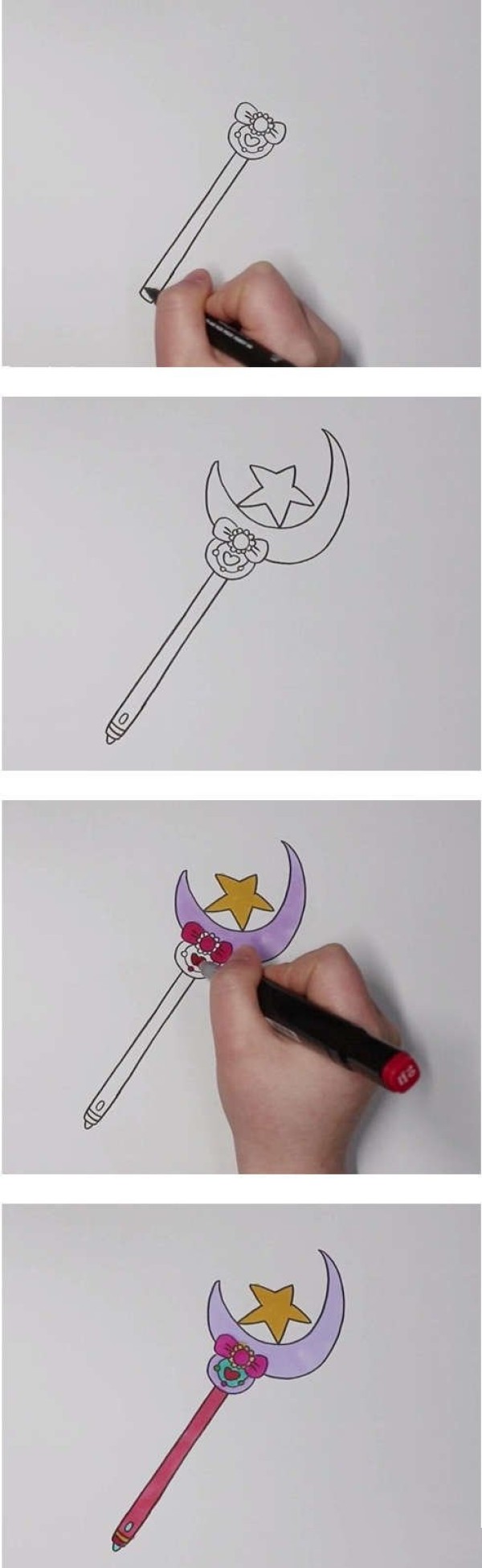 怎么画魔法棒