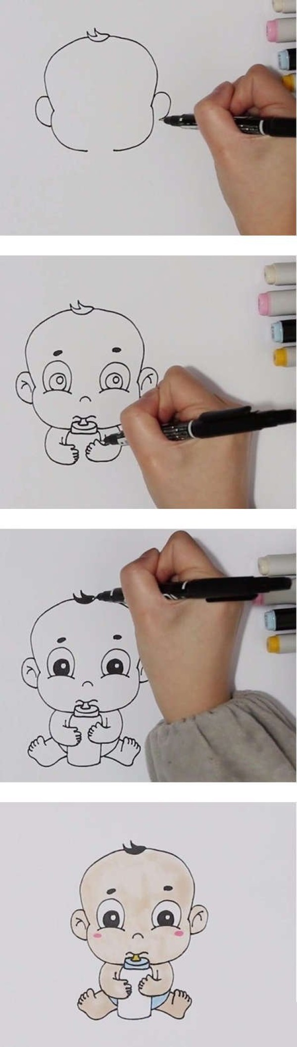 可爱小婴儿简笔画