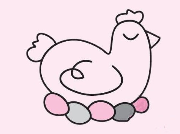 母鸡下蛋怎么画