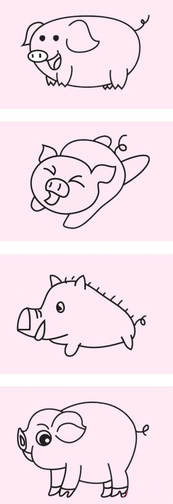 简单可爱的小猪简笔画