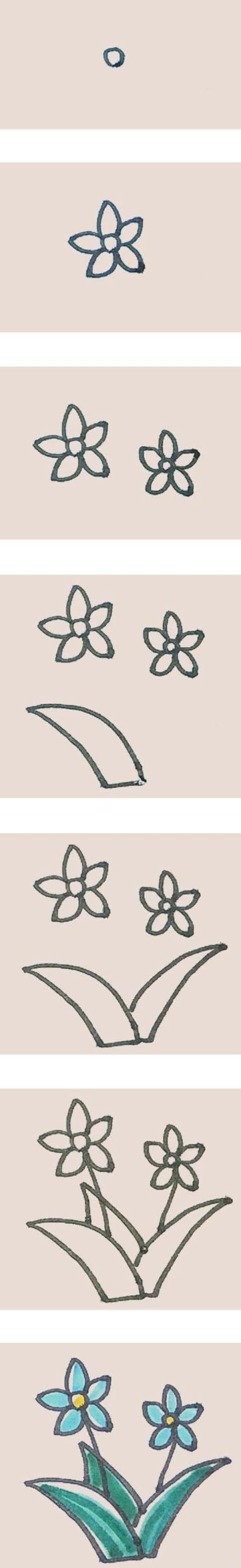 漂亮的水仙花简笔画