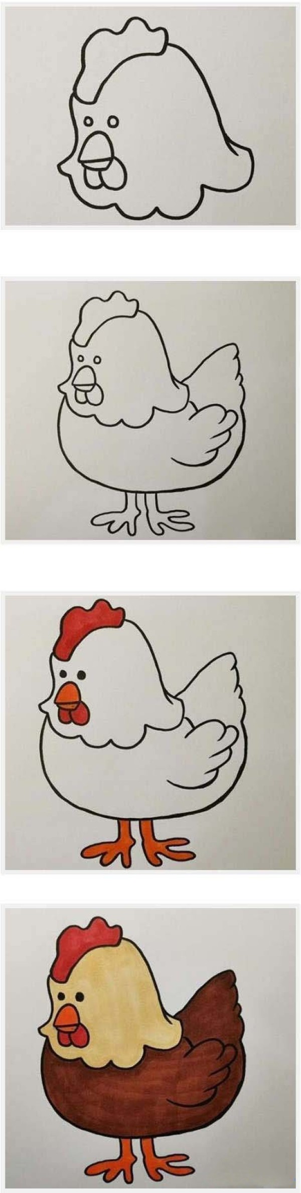 老母鸡简笔画