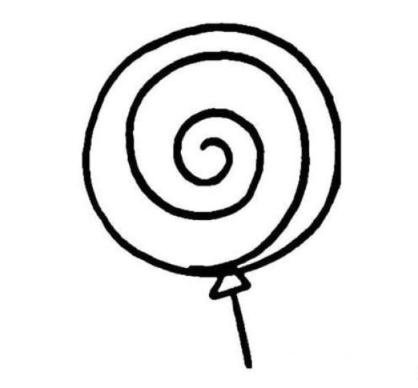 儿童棒棒糖简笔画