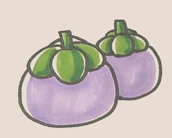 山竹水果简笔画