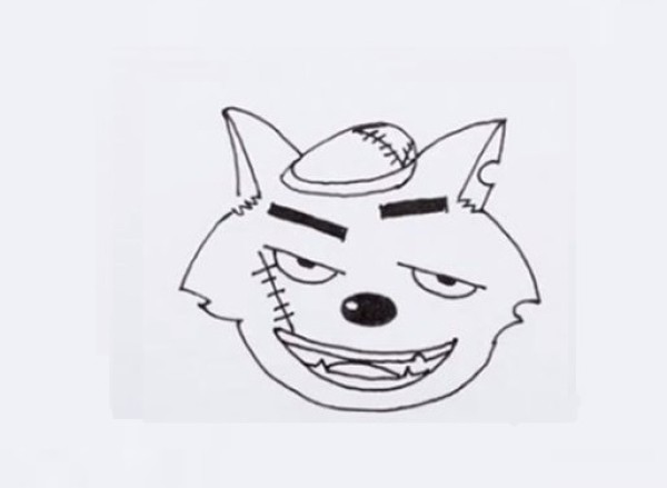 灰太狼简笔画