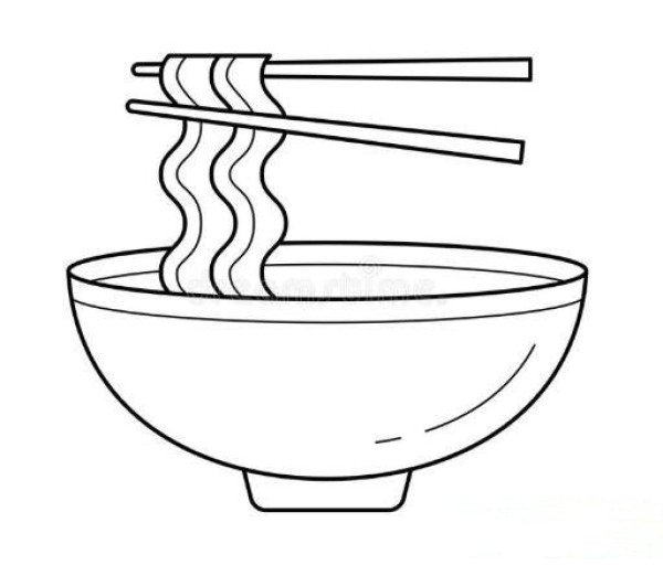 怎么画一碗面条