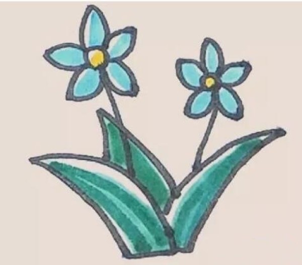 简单水仙花的画法