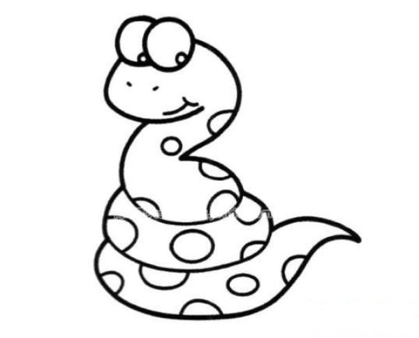 卡通小蛇简笔画