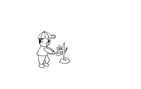 植树节简笔画怎么画