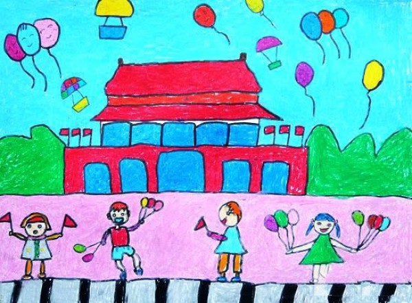 四年级国庆节图画 小学生国庆节图画大全