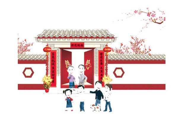 2019春节插画图片