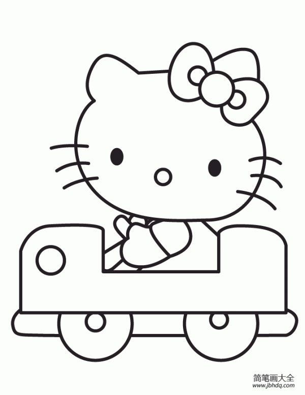 动漫人物简笔画 hello kitty系列简笔画图片