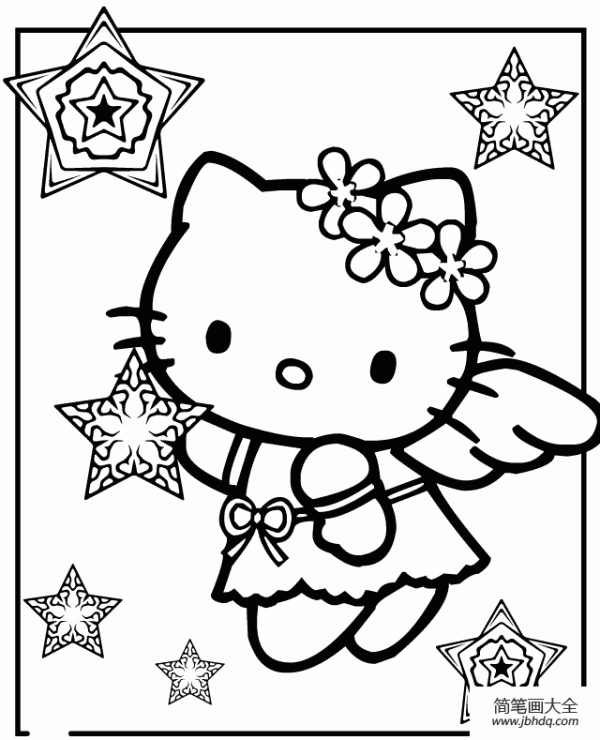 怎么画hello kitty 动漫人物简笔画画法