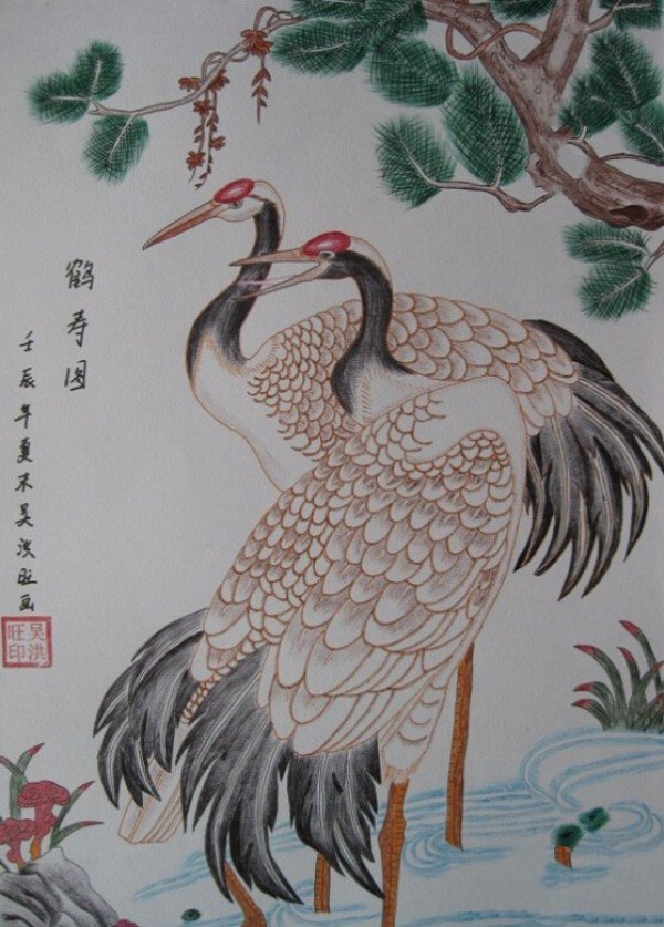 我亲爱的爷爷,重阳节敬老儿童绘画作品