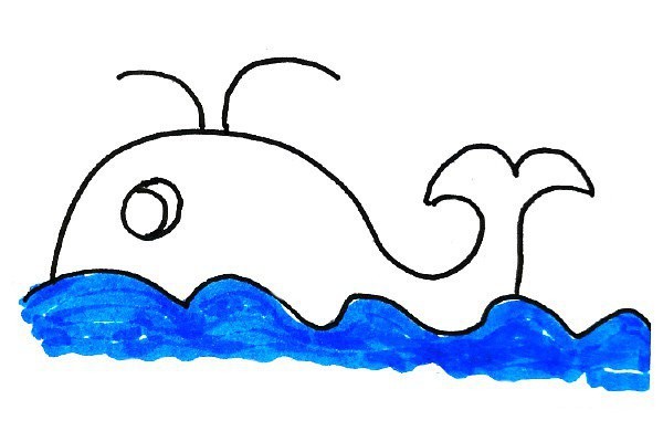 海洋风格鱼类简笔画