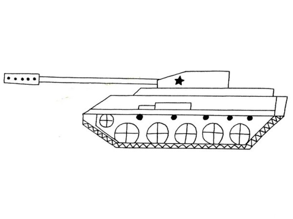 两张装甲车简笔画图片