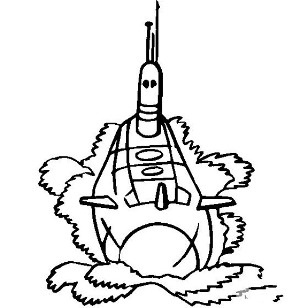 潜艇简笔画 阿戈斯塔级潜艇简笔画图片