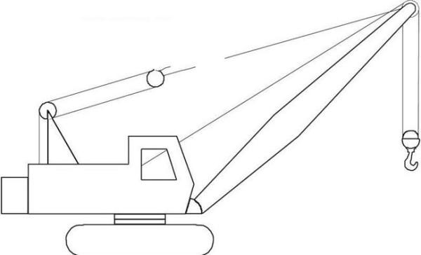 关于吊车的简笔画